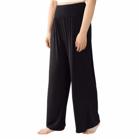 Sommer Custom Damen Pyjamahose Home Rüschenbesatz Gemütliche Nacht Lounge Hose Viskose Damen Pyjamahose